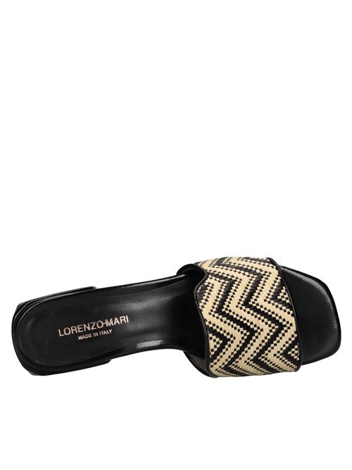 Mules in rafia LORENZO MARI | SAMU MAG 20 RAFIA/ABRASIVATOBEIGE-NERO